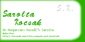 sarolta kocsak business card